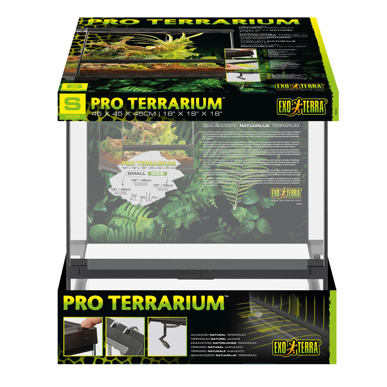 Exo Terra Pro Terrarium Small Wide 45x45x45cm