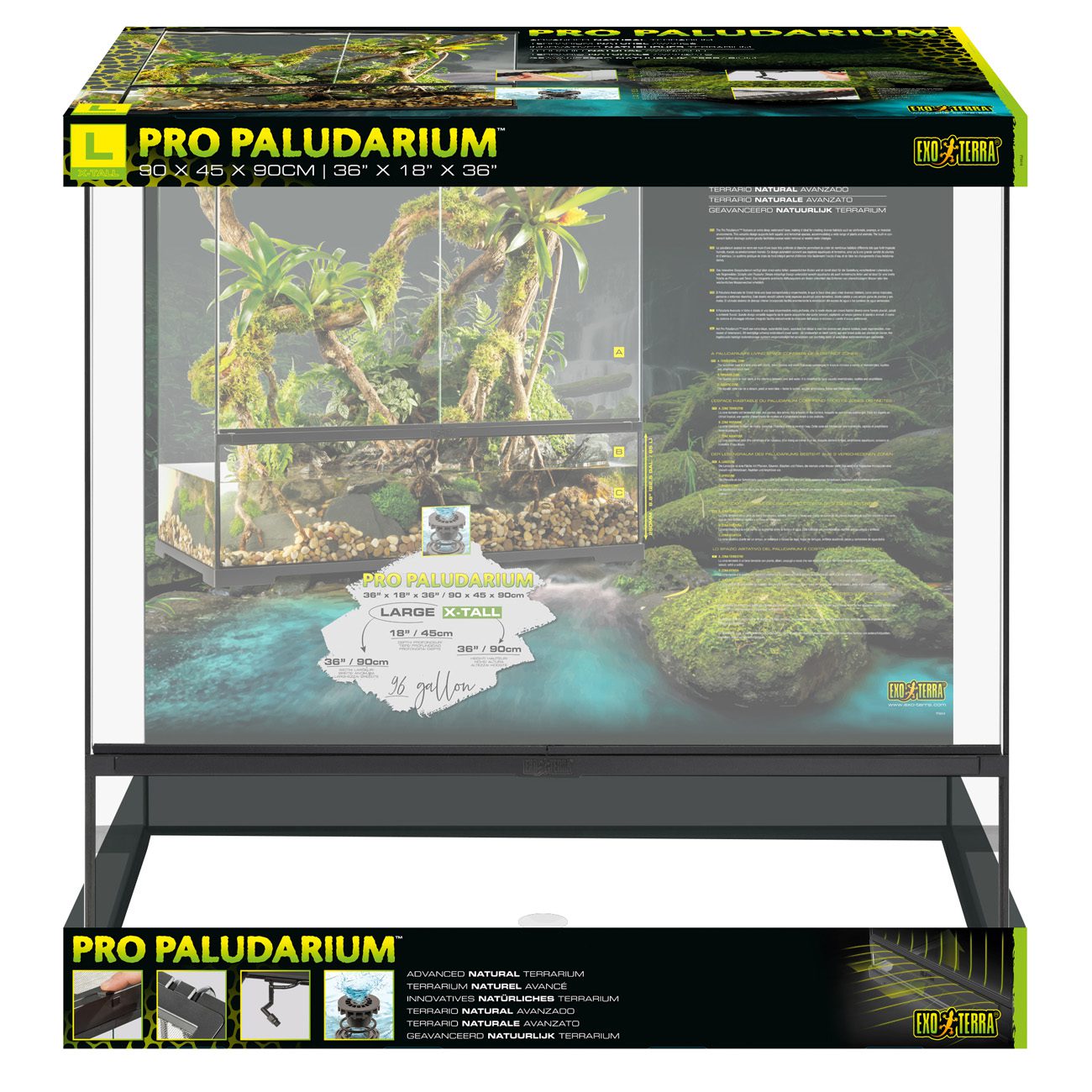 Exo Terra Pro Paludarium Large X-Tall - 90x45x90cm