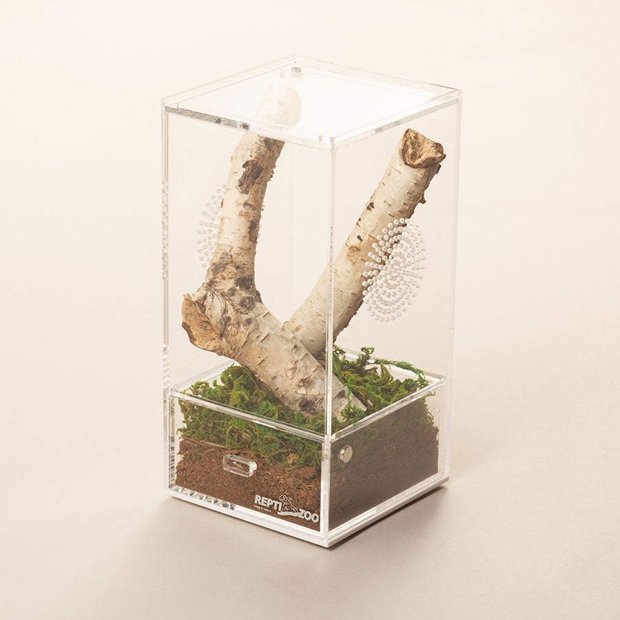 ReptiZoo Acrylic Case with Removable Tray 102x102x203mm