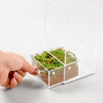 ReptiZoo Acrylic Case with Removable Tray 102x102x203mm