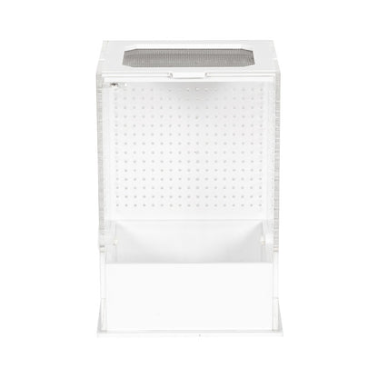 ReptiZoo White Base Insect Acrylic Box 10x8.5x15cm | Invertebrate Enclosure