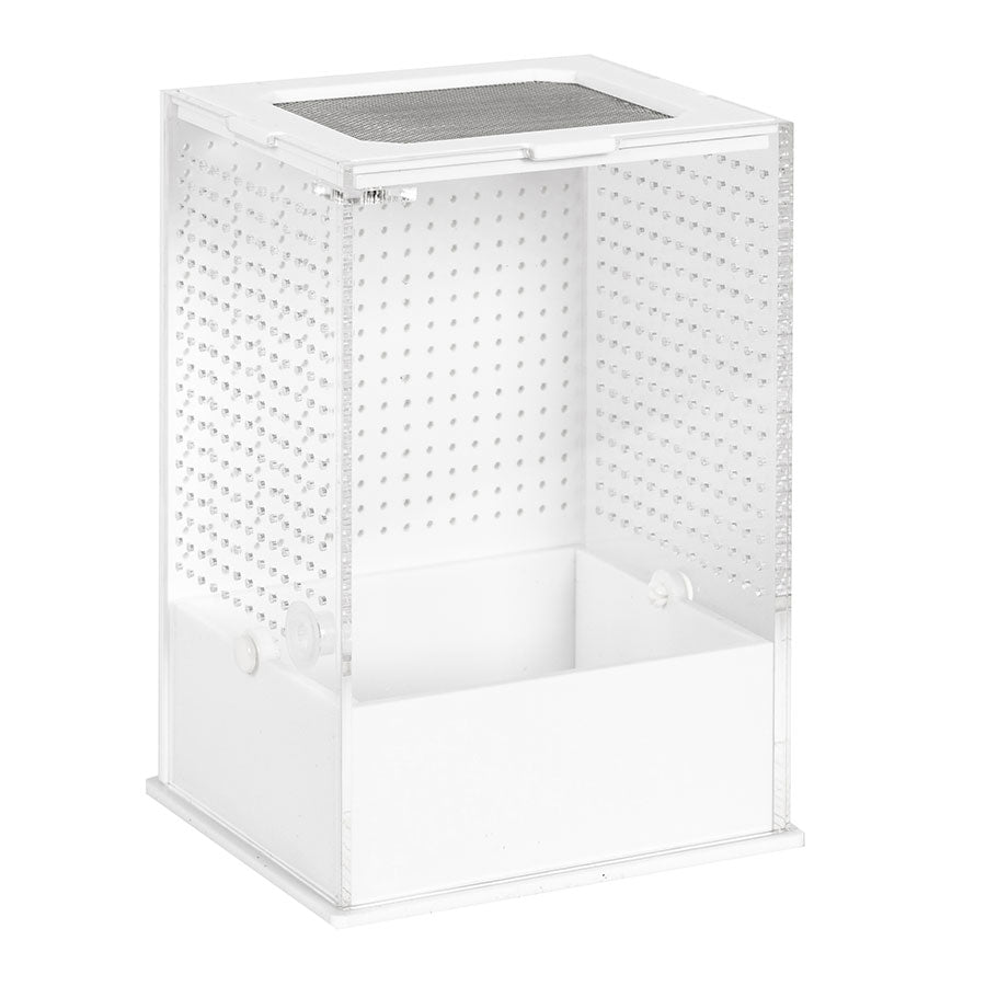 ReptiZoo White Base Insect Acrylic Box 10x8.5x15cm | Invertebrate Enclosure