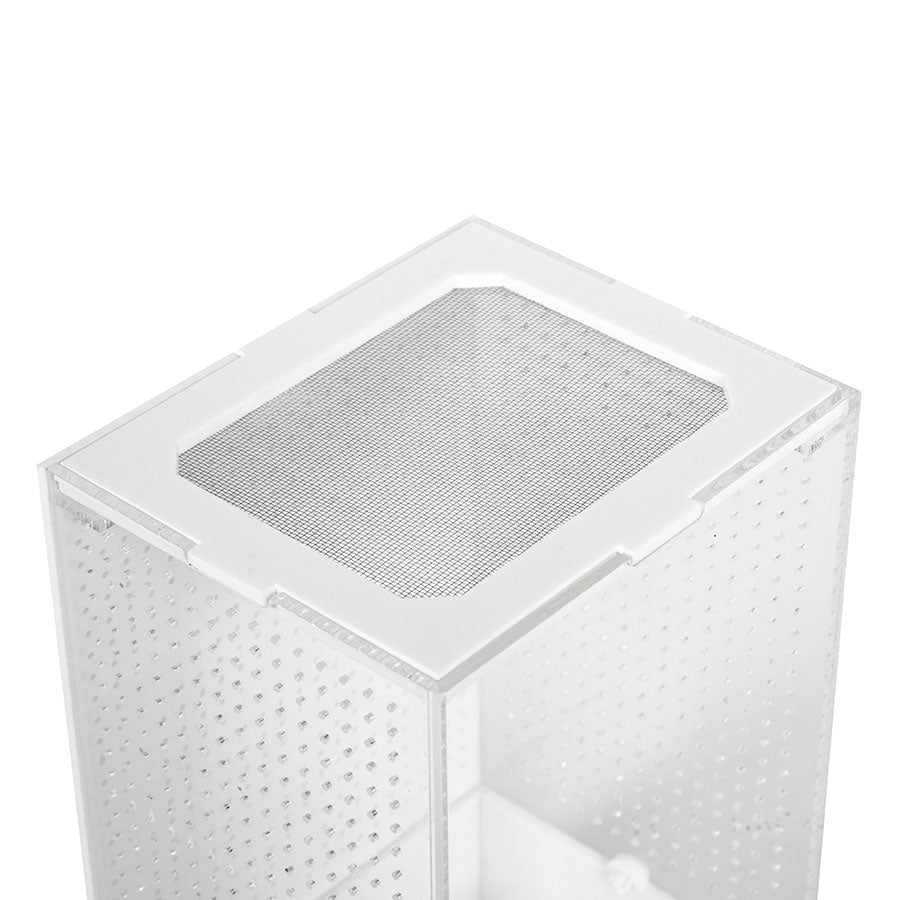 ReptiZoo White Base Insect Acrylic Box 10x8.5x15cm | Invertebrate Enclosure