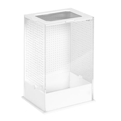 ReptiZoo White Base Insect Acrylic Box 12x10x20cm Invertebrate Enclosure