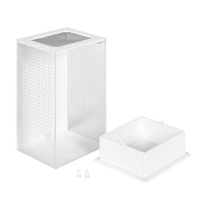 ReptiZoo White Base Insect Acrylic Box 12x10x20cm Invertebrate Enclosure