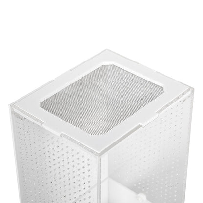 ReptiZoo White Base Insect Acrylic Box 12x10x20cm Invertebrate Enclosure