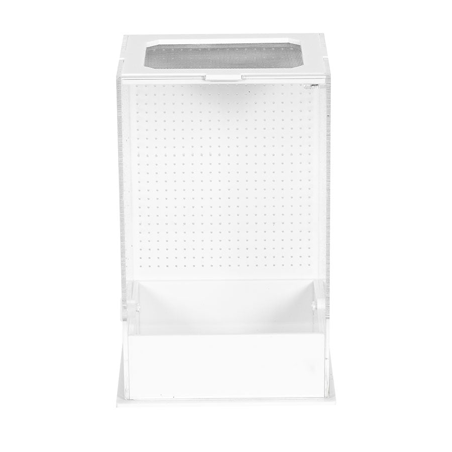 ReptiZoo White Base Insect Acrylic Box 12x10x20cm Invertebrate Enclosure