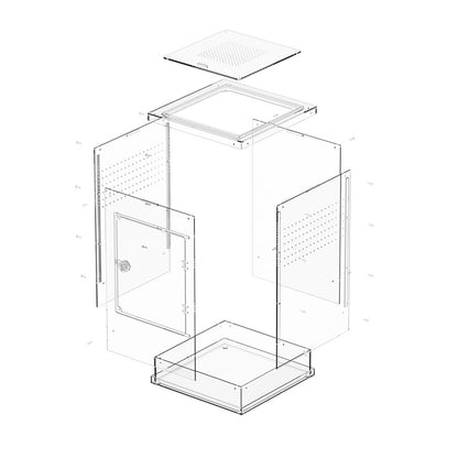 ReptiZoo Acrylic Enclosure Flatpack 305x305x457mm Vivarium
