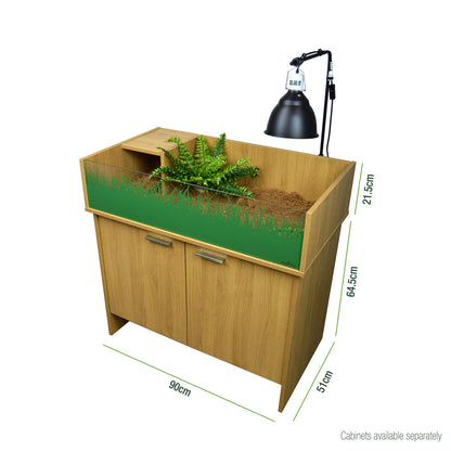 Vivexotic Viva Tortoise Table Oak 90cm | Open-Top Tortoise Enclosure