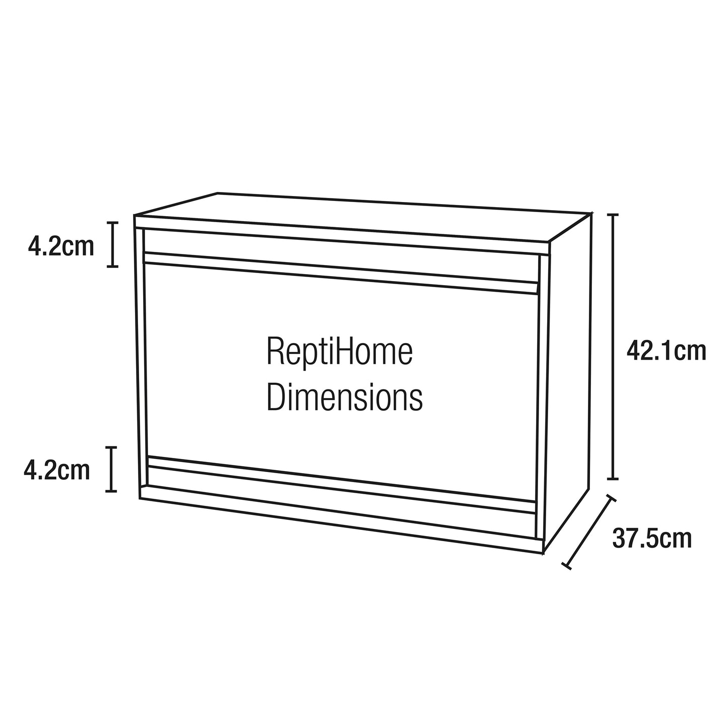 Vivexotic Repti-Home Small Vivarium Black (57.5 x 37.5 x 42cm) PT4131