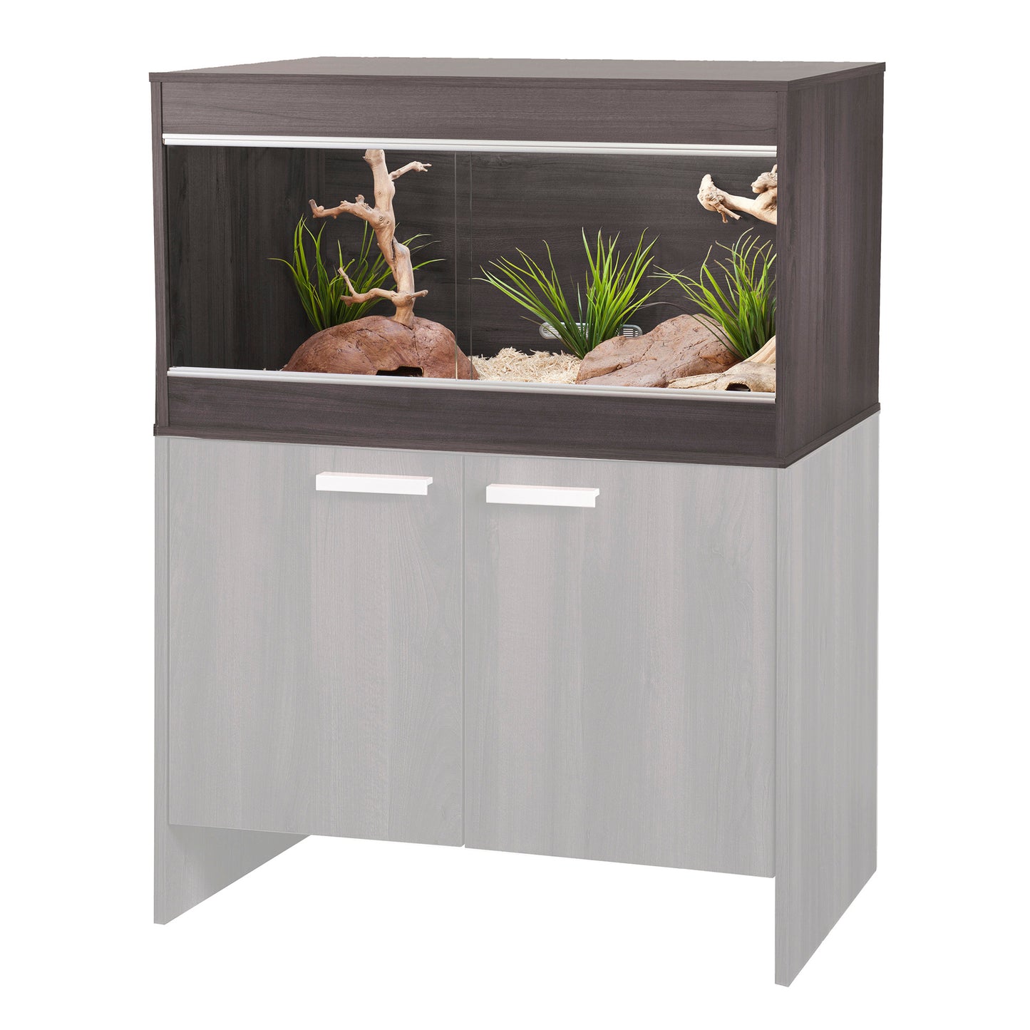 Vivexotic Repti-Home Maxi/Med Vivarium Grey | 86x49x56cm Reptile Enclosure