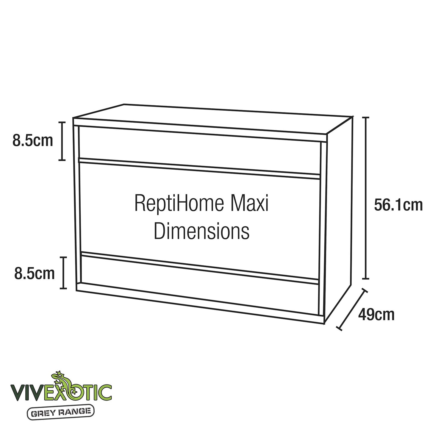 Vivexotic Repti-Home Vivarium - Maxi Medium 86x49x56cm
