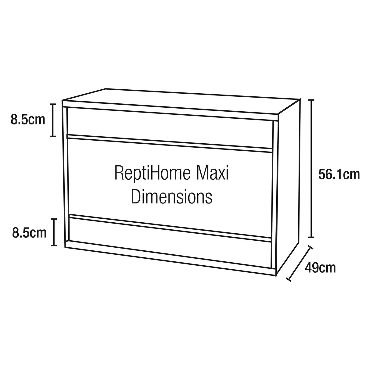Vivexotic Repti-Home Vivarium - Maxi Medium 86x49x56cm