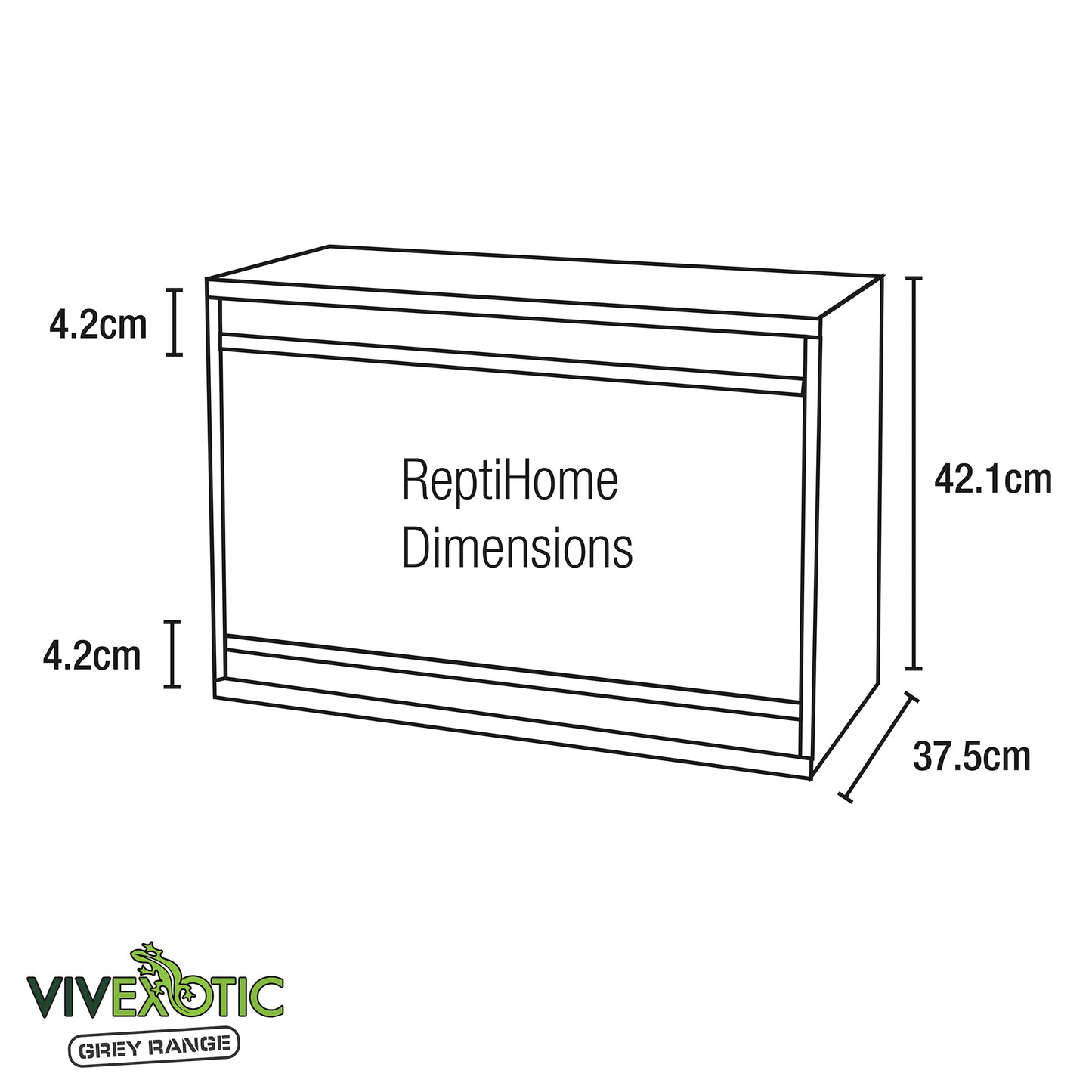 Vivexotic Repti-Home Large Vivarium – Grey (PT4170)