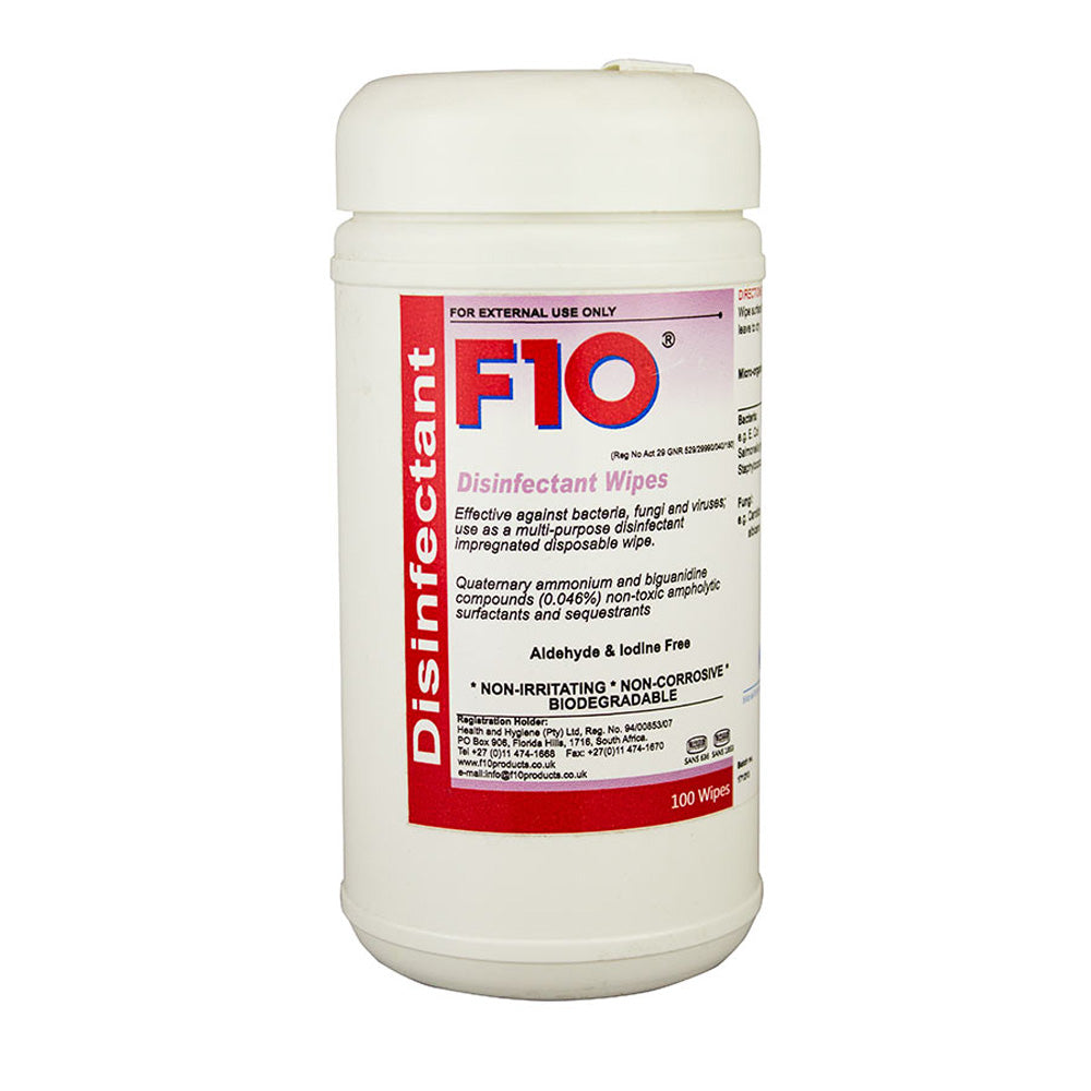 F10 Disinfectant Wipes Dispensing Pack 100 | Reptile Hygiene