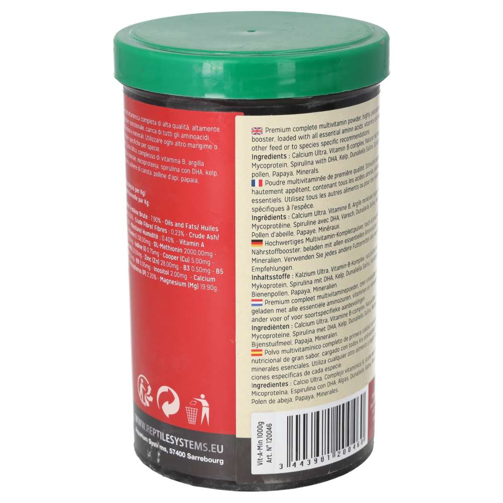 Reptile Systems Vit-A-Min Reptile Multivitamin Supplement Powder 1000g