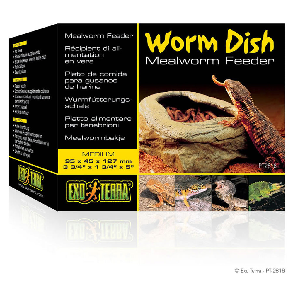 Exo Terra Worm Dish Mealworm Feeder PT2816 | Reptile Vivarium Feeder