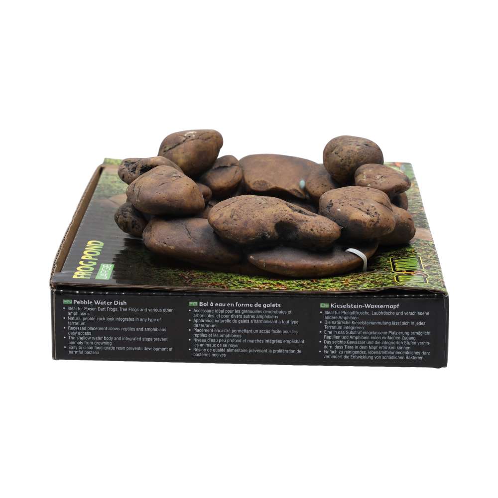 Exo Terra Frog Pond Large Pebble Water Dish PT3174 | Reptile & Amphibian