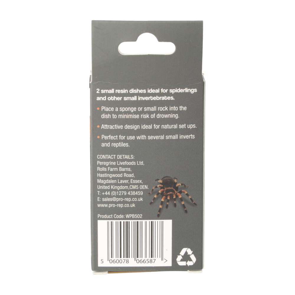 ProRep Micro Dish Twin Pack – Resin Vivarium Dishes for Reptiles