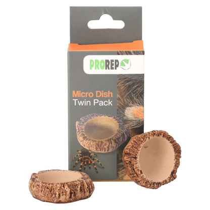 ProRep Micro Dish Twin Pack – Resin Vivarium Dishes for Reptiles
