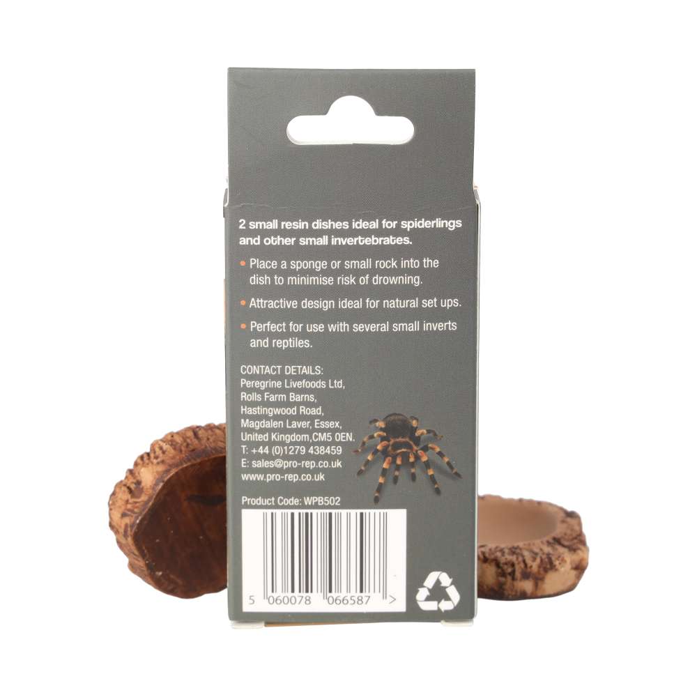 ProRep Micro Dish Twin Pack – Resin Vivarium Dishes for Reptiles