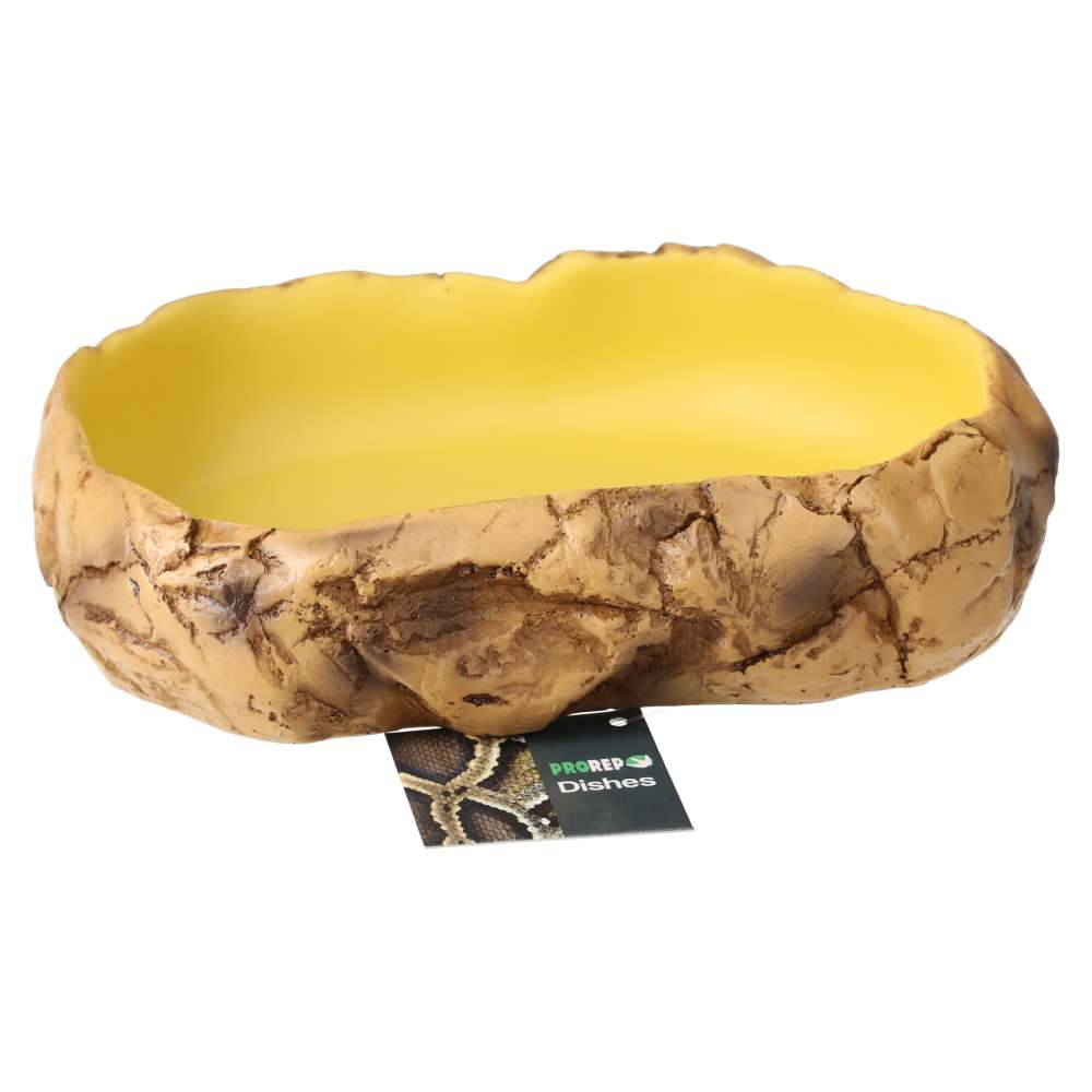 ProRep Rock Dish Large – Resin Vivarium Water or Food Dish 20.5x16.5x5cm