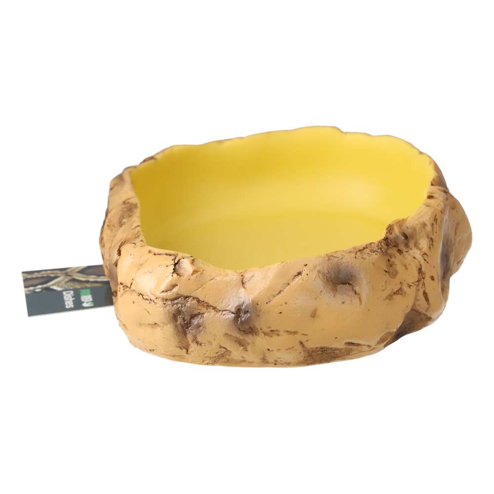 ProRep Rock Dish Large – Resin Vivarium Water or Food Dish 20.5x16.5x5cm