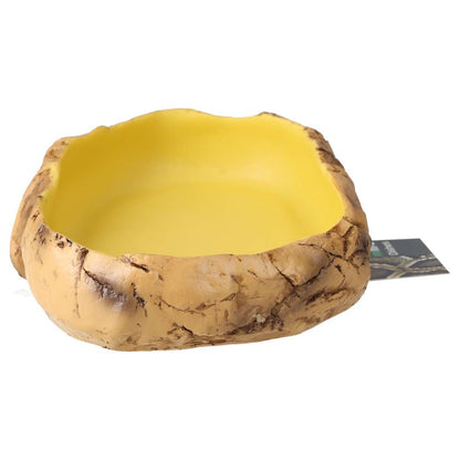 ProRep Rock Dish Large – Resin Vivarium Water or Food Dish 20.5x16.5x5cm