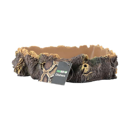 Rustic Bark Corner Dish for Vivariums 20.5x20x4.5cm