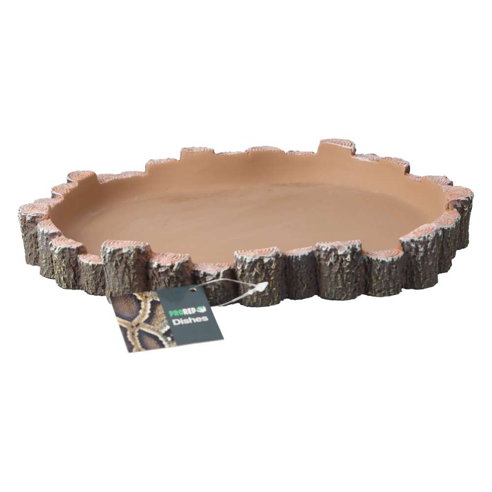 ProRep Rustic Log Pool Large 24x19.6x3.5cm | Vivarium Water Dish