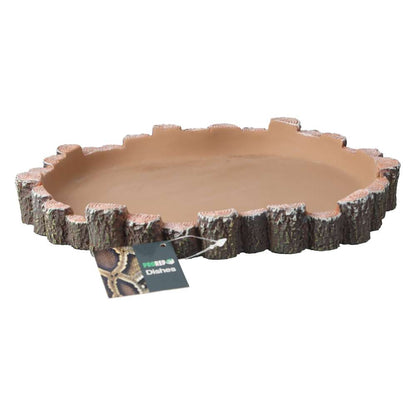ProRep Rustic Log Pool Large 24x19.6x3.5cm | Vivarium Water Dish