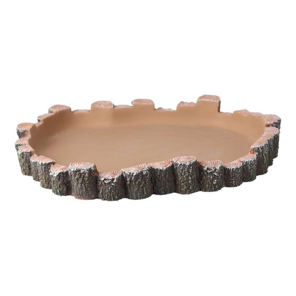 ProRep Rustic Log Pool Large 24x19.6x3.5cm | Vivarium Water Dish