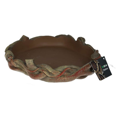 ProRep Root Dish Large Resin Vivarium Water Dish 24x21x4.5cm