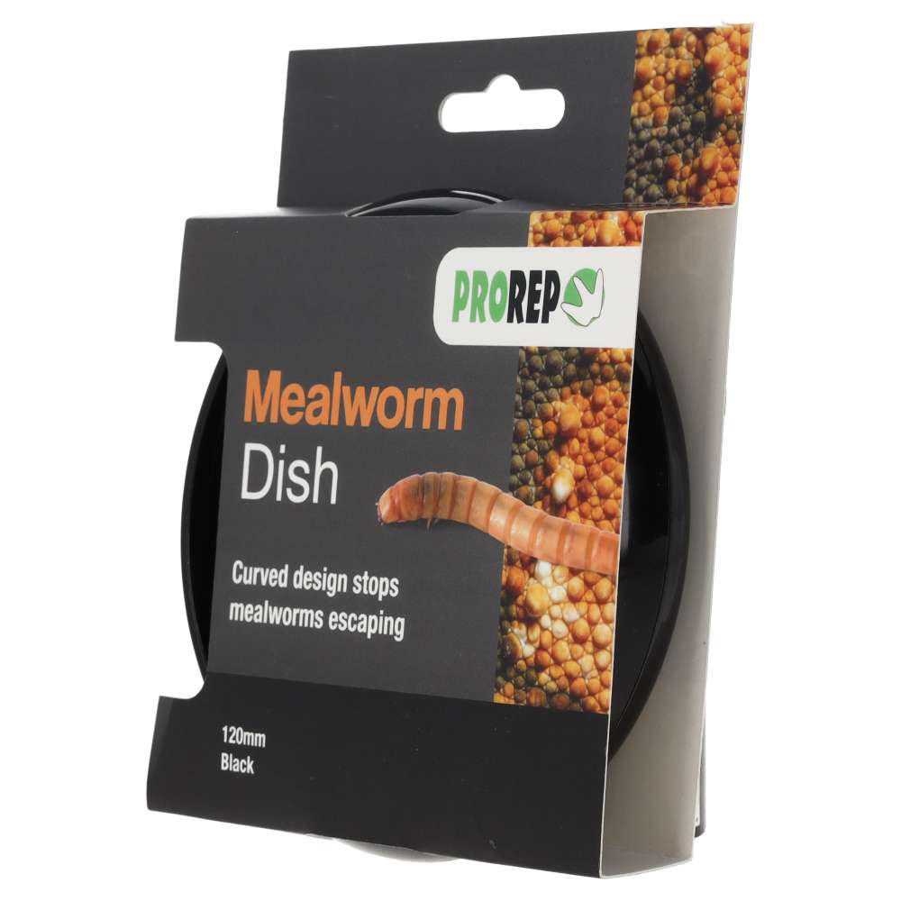 PR Mealworm Dish XL Black 120mm, WPM014