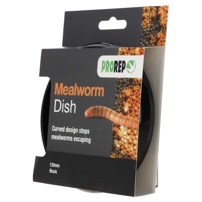 PR Mealworm Dish XL Black 120mm, WPM014