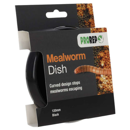 PR Mealworm Dish XL Black 120mm, WPM014