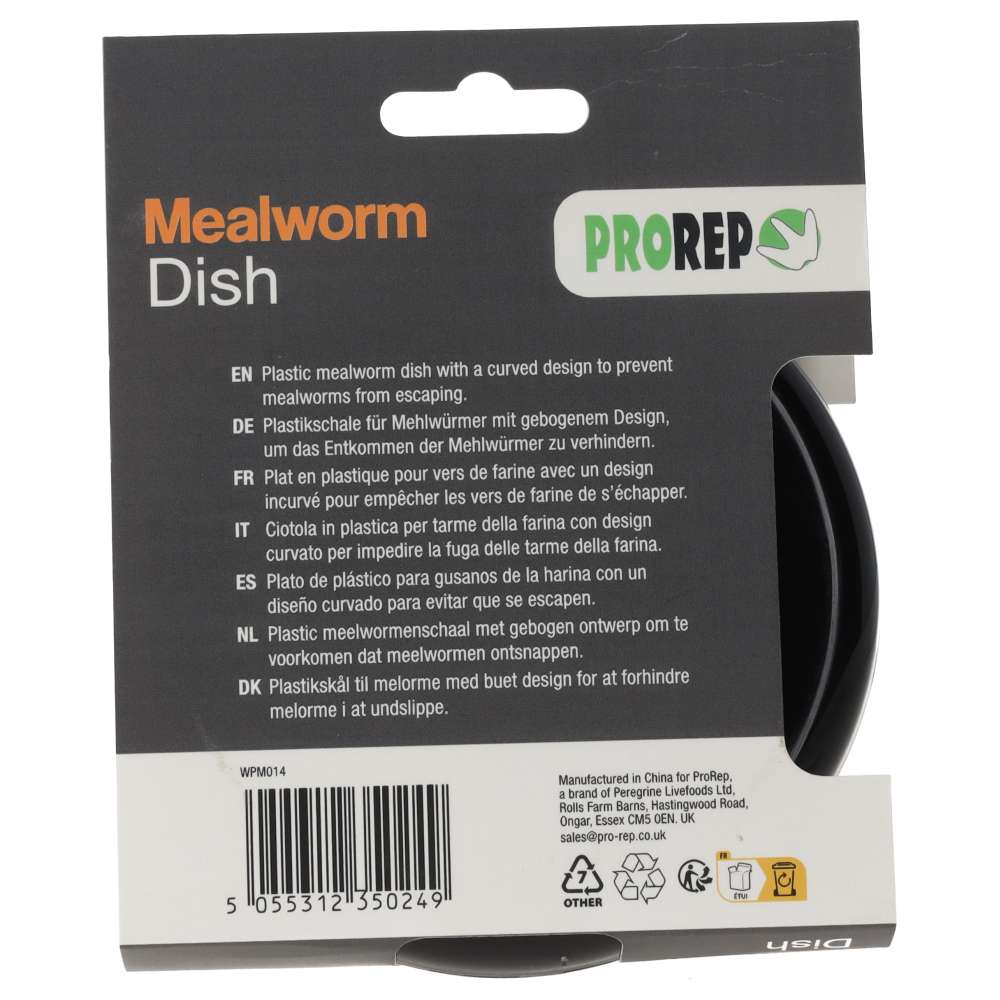 PR Mealworm Dish XL Black 120mm, WPM014