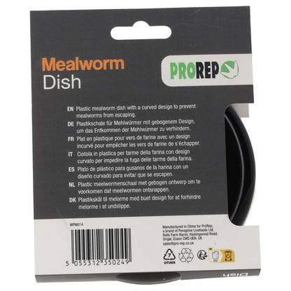 PR Mealworm Dish XL Black 120mm, WPM014