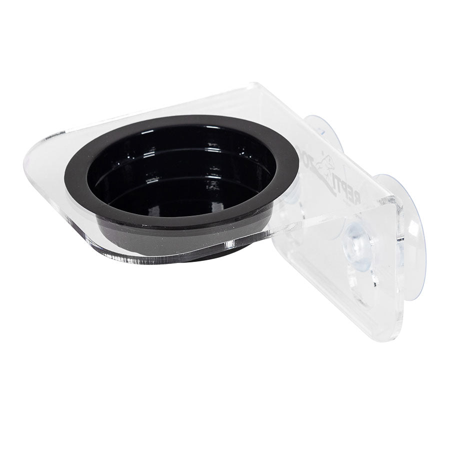 ReptiZoo Arboreal Feeder Clear 8x8cm – Vivarium Feeding Ledge