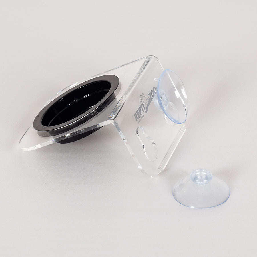 ReptiZoo Arboreal Feeder Clear 8x8cm – Vivarium Feeding Ledge