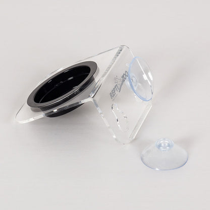 ReptiZoo Arboreal Feeder Clear 8x8cm – Vivarium Feeding Ledge