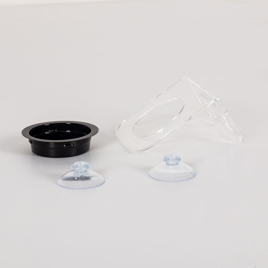 ReptiZoo Arboreal Feeder Clear 8x8cm – Vivarium Feeding Ledge