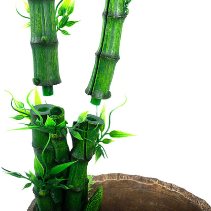 ReptiZoo 2in1 Height Adjustable Bamboo Plant Dripper | Reptile Water Fountain