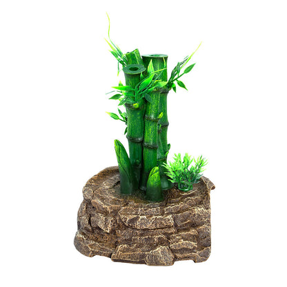 ReptiZoo 2in1 Height Adjustable Bamboo Plant Dripper | Reptile Water Fountain