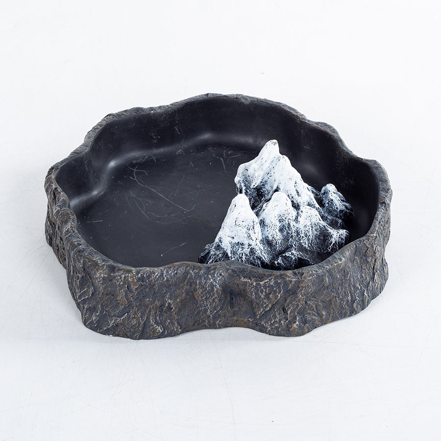 ReptiZoo Mountain Food and Water Dish Set | Reptile Vivarium Dishes