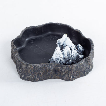 ReptiZoo Mountain Food and Water Dish Set | Reptile Vivarium Dishes