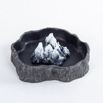 ReptiZoo Mountain Food and Water Dish Set | Reptile Vivarium Dishes