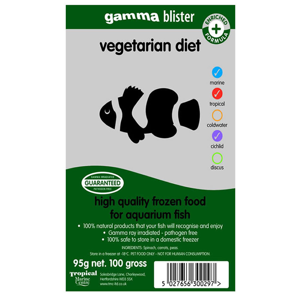 Gamma Blister Vegetarian Diet Frozen Fish Food 95g