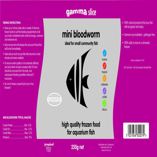 Gamma Frozen Slice Mini Bloodworm 250g
