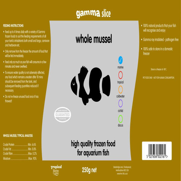 Gamma Slice Whole Mussel 250g